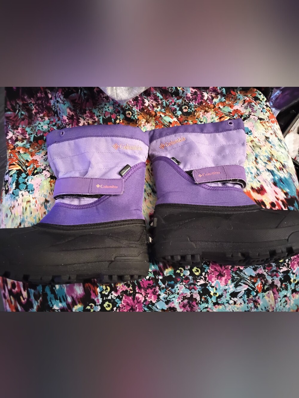 Columbia Girls Purple Snow & rain waterproof Boots Size 11 w/ inserts